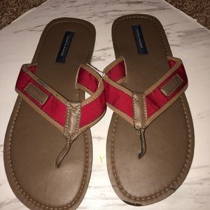 Men’s Brown & Red Tommy Hilfiger Casual Sandal
